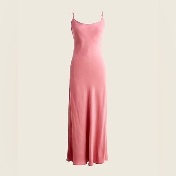 J.Crew - Gwyneth Cupro-Blend Slip Dress - Rose Petal / Pink - Sz. 8 - Picture 2 of 7